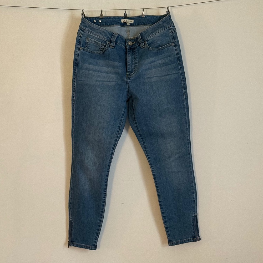 CABI skinny jeans with ankle zippers